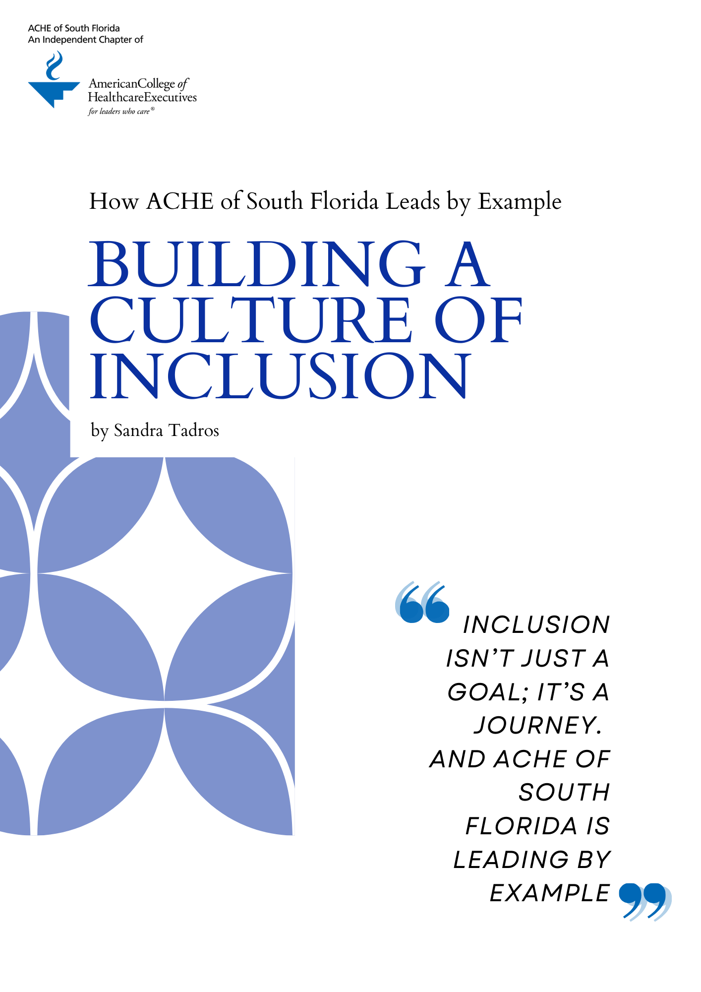 BUILDING A CULTURE OF INCLUSION